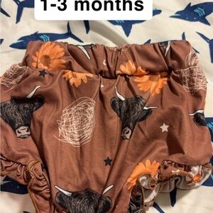 Brown and Orange Baby Bloomers